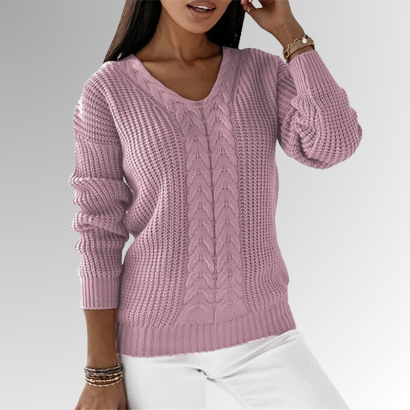 Marimar - Weicher Strickpullover mit Zopfmuster