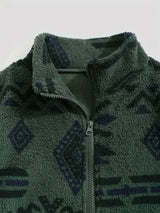 Geo Print Fleece Jacket