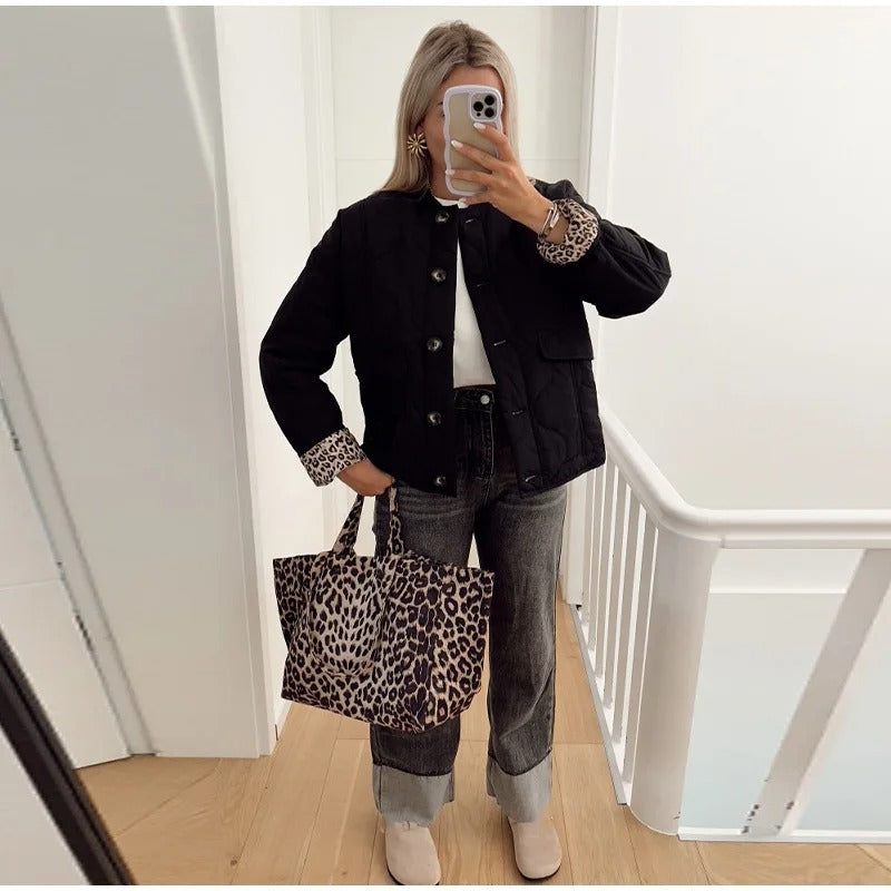 Isabelle - Modische Leopard Jacke