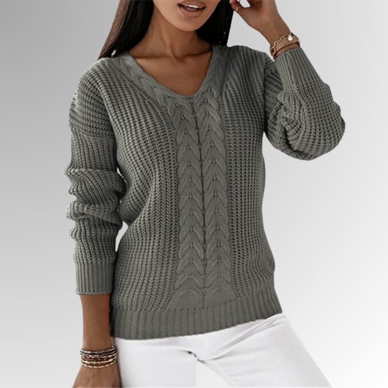 Marimar - Weicher Strickpullover mit Zopfmuster