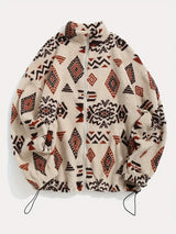 Geo Print Fleece Jacket