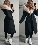 Bianna - Elegante Lange Jacke mit Pelz