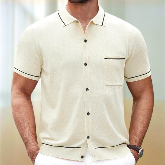 Laurent - Elegantes Kurzarm-Poloshirt mit Knöpfen