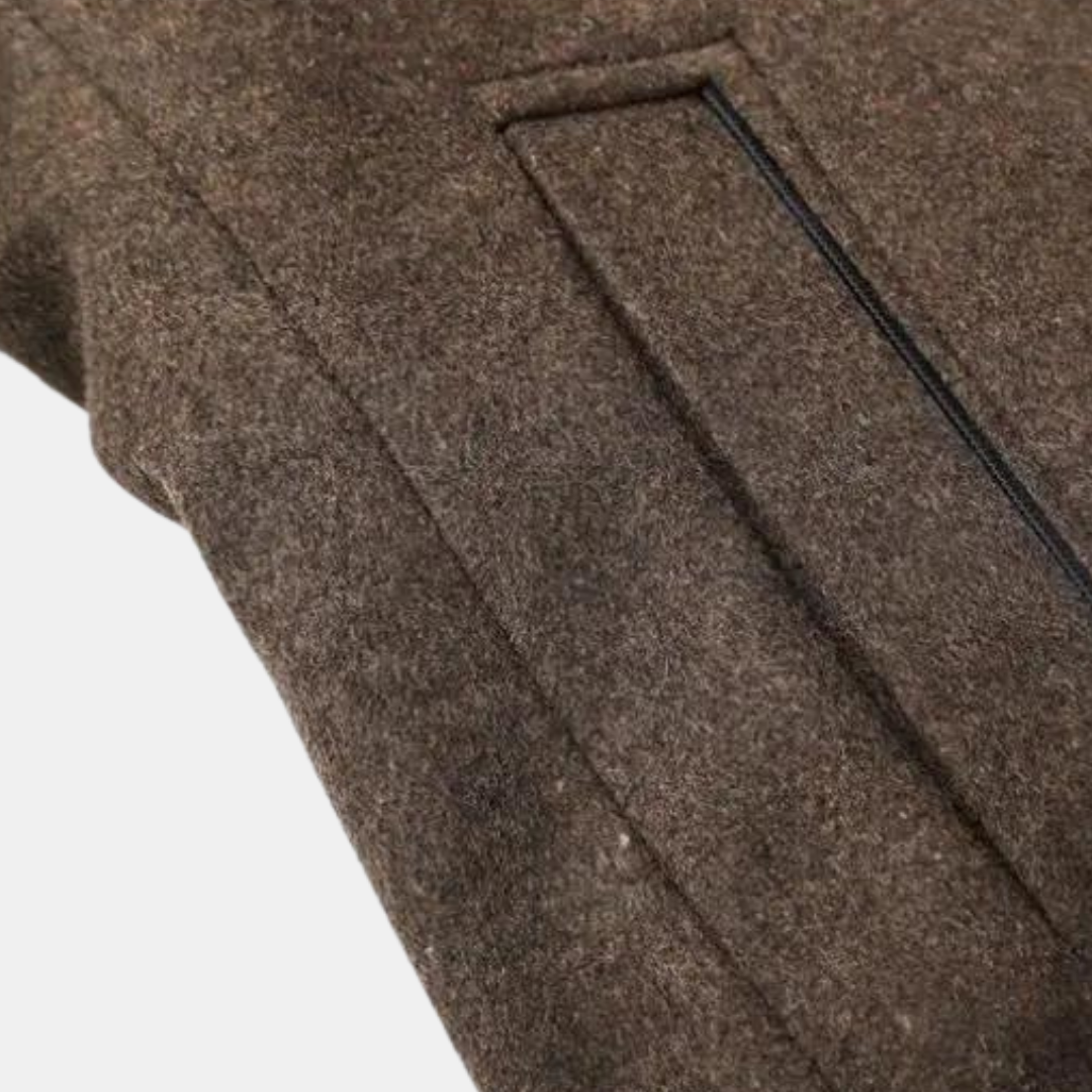 Oskar – Eleganter Mantel Mit Stehkragen Für Herren