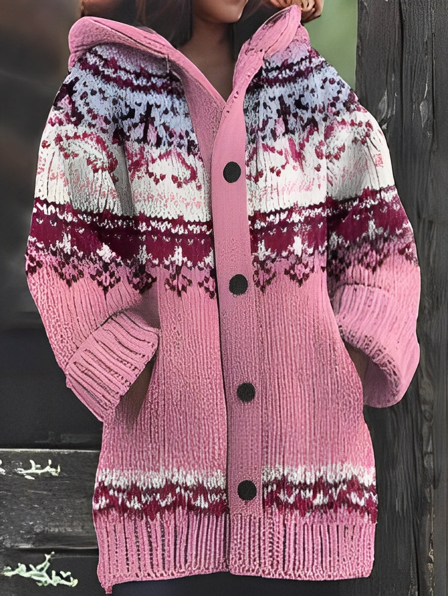 Klara – Warmer Mantel Mit Modischem Print
