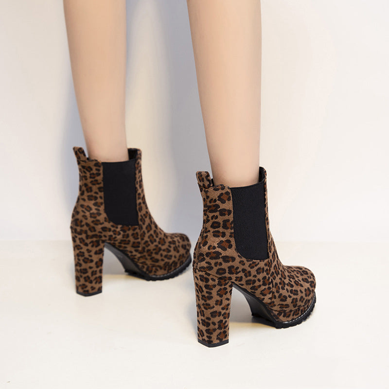 Leopardy - Stiefel mit Chelsea-Absatz