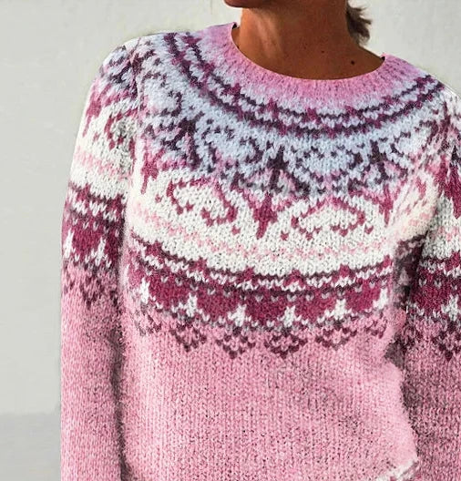 Ricarda -  Pink Herbstpullover für Stil