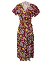 Yessenya - Abstraktes florales langes Maxikleid