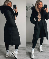 Bianna - Elegante Lange Jacke mit Pelz