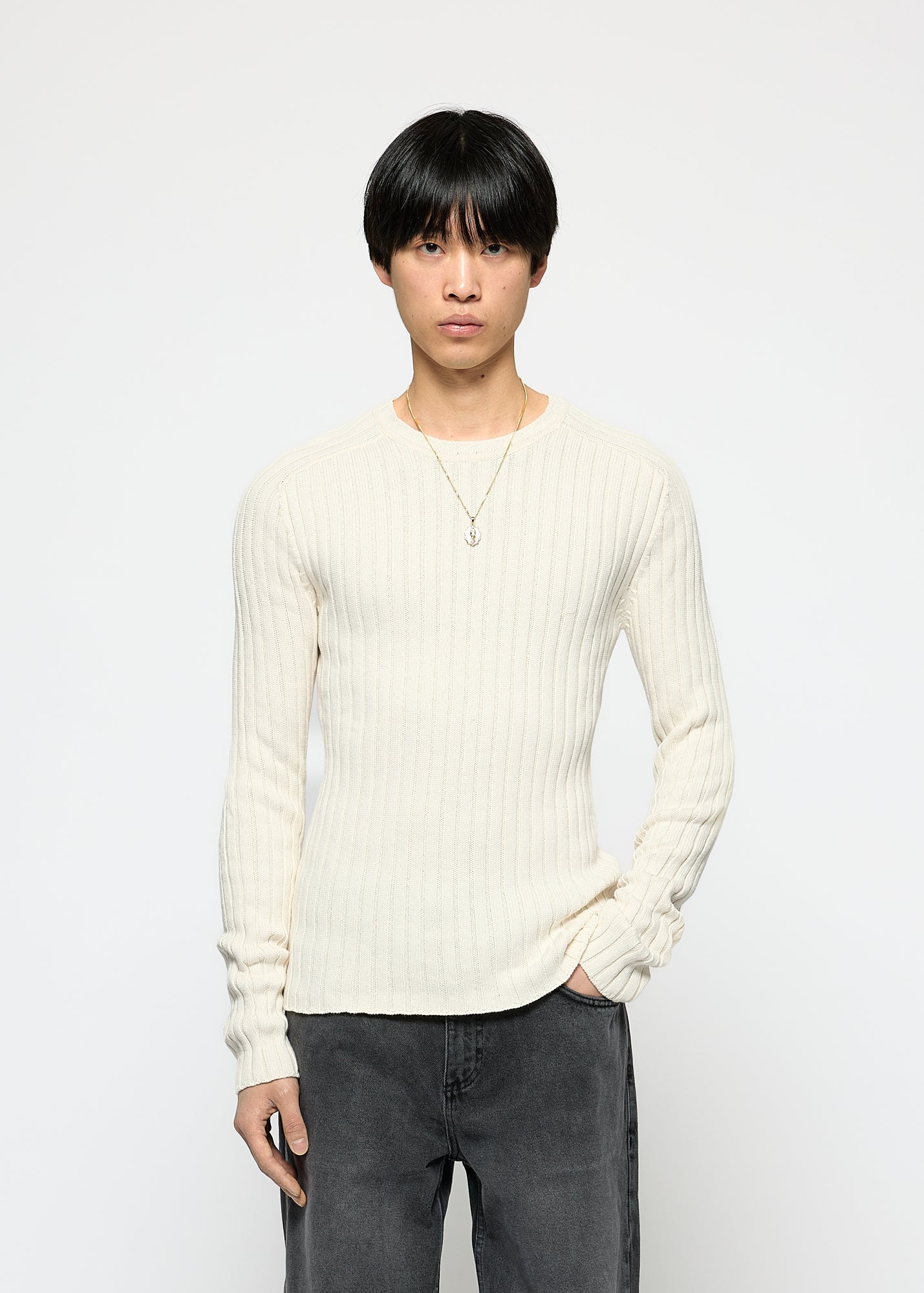 Elias - Ribbed Knit Herren Pullover Weich & Modern