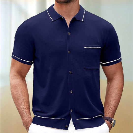 Laurent - Elegantes Kurzarm-Poloshirt mit Knöpfen