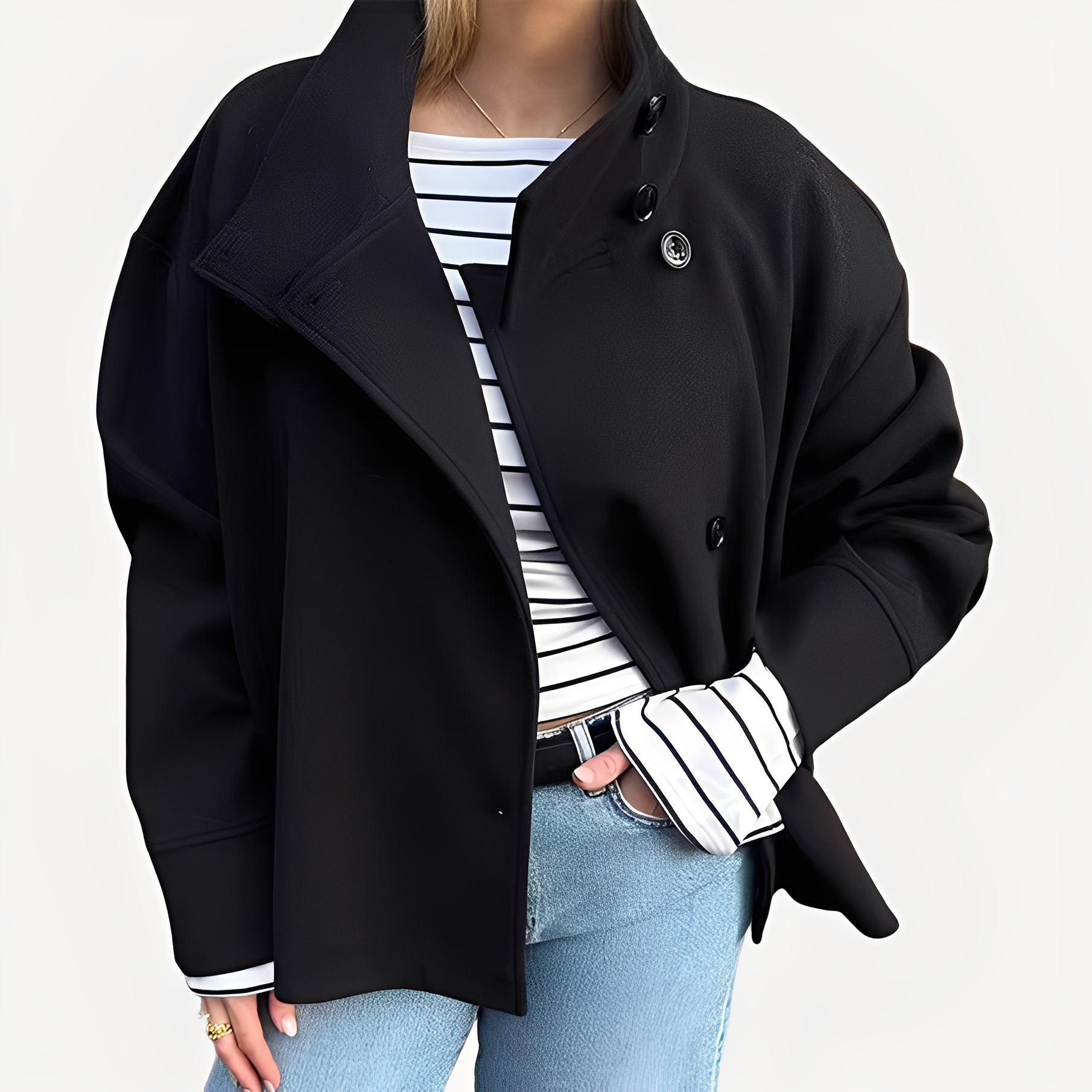 Barbara – Schicke Damenjacke Mit Einem Knopf