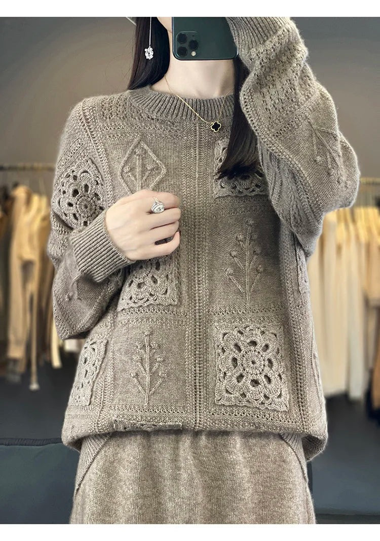 Freya - Klassische Eleganz mit Kaschmir Pullover für Damen