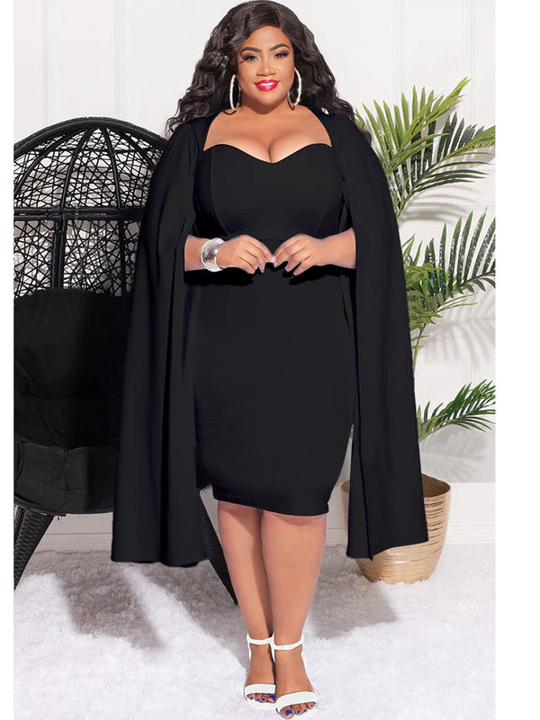 CurvesandCo - Long Sleeve Plus Size Dress