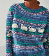 Merenda - Charmantes Schaf-Muster Herbstpullover