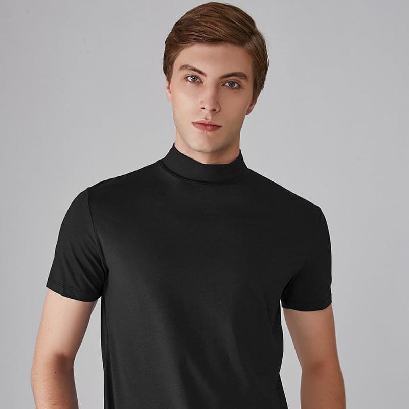 Rein - Hochgeschlossenes Slim-Fit-T-Shirt für Herren