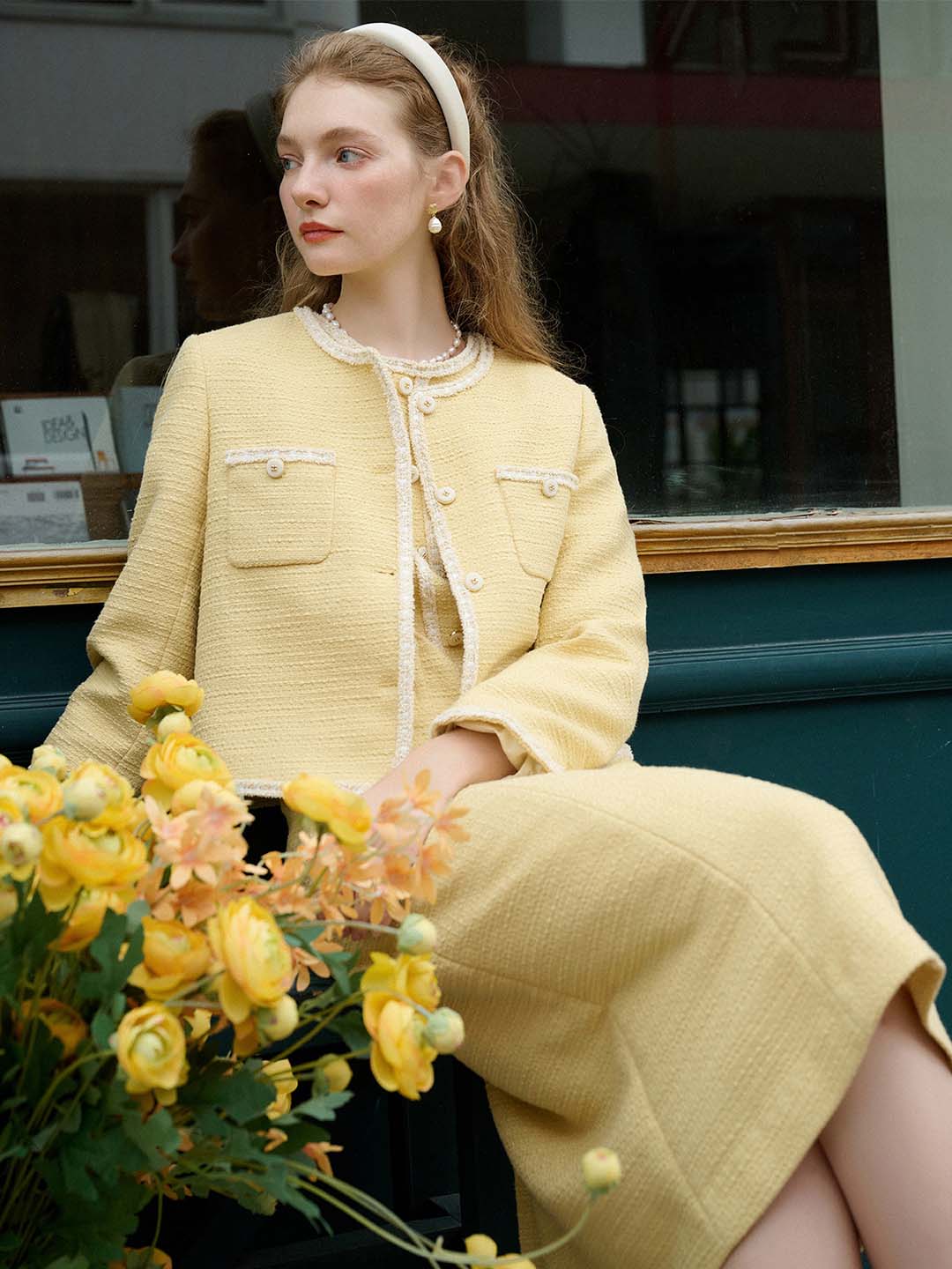 Della - Klassische Tweedjacke Damen Stilvoll & Zeitlos