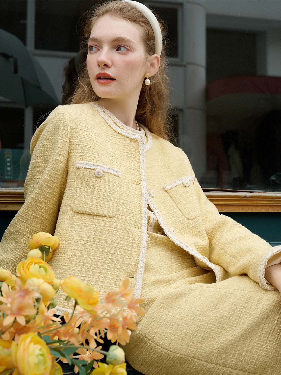 Della - Klassische Tweedjacke Damen Stilvoll & Zeitlos