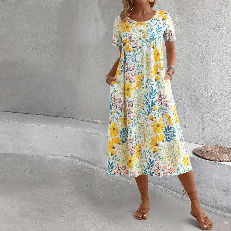 Chang - Elegantes Floral Vintage-Kleid für jeden Anlass