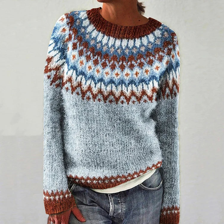 Nive - Chicer hellgrauer Herbstpullover