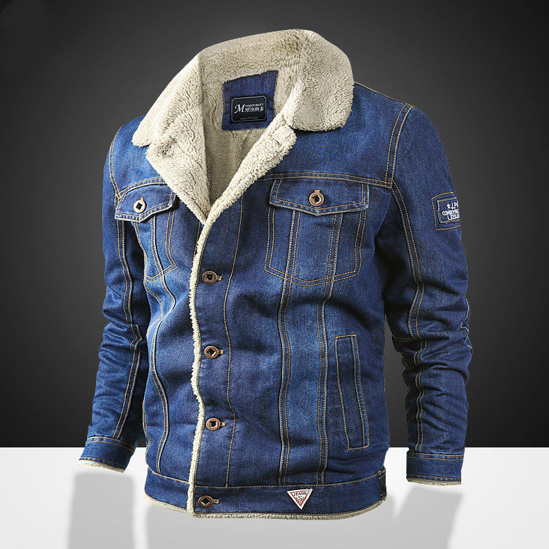 David - Moderne Herren Fleecejacke mit Reverskragen