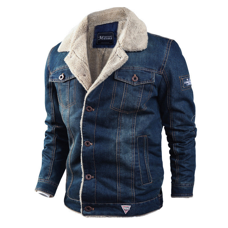 David - Moderne Herren Fleecejacke mit Reverskragen