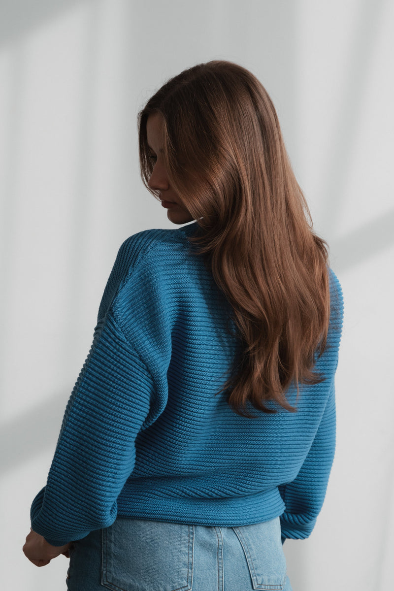 Strickpullover Blau SAILOR