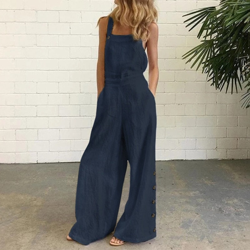 SleekStyle - Sommer-Overall mit weitem Bein