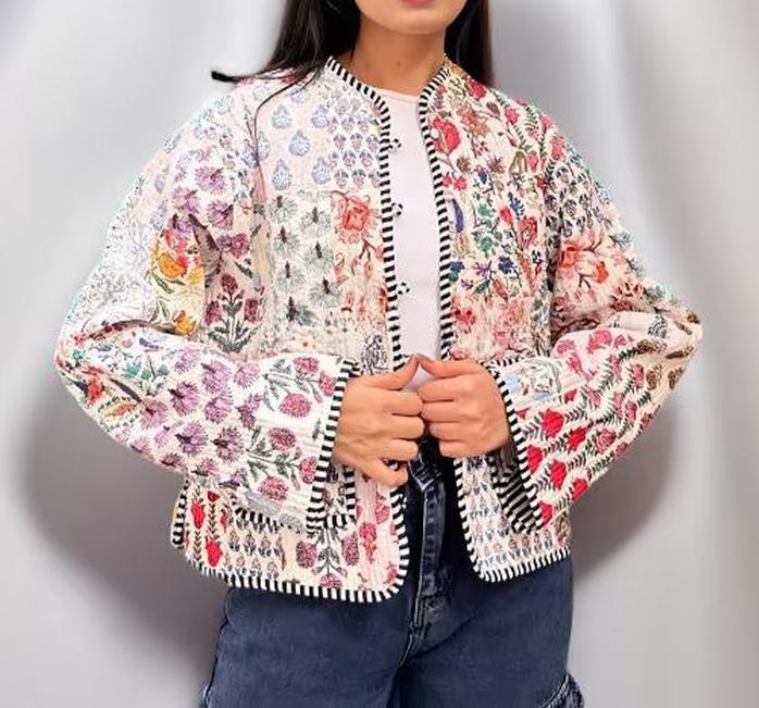 Sherrie - Vintage Boho Patchwork Quilted Jacke