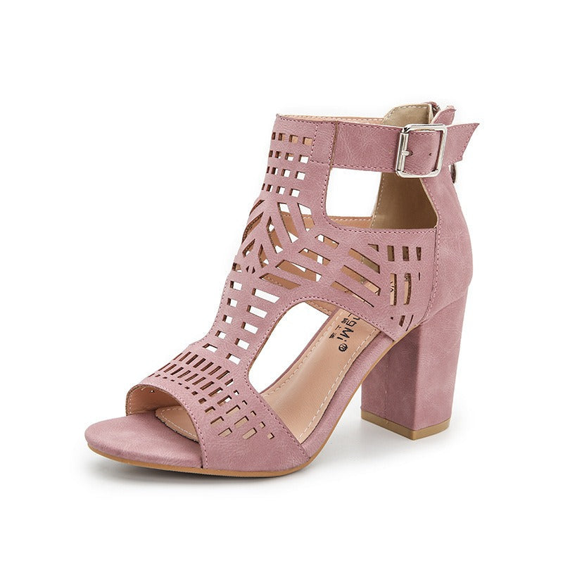 Skyla - Peep-Toe High Heels Sandalen mit Hohlem Design