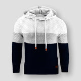 Vhinace - Sky Madrid Patchwork-Kontrast-Hoodie