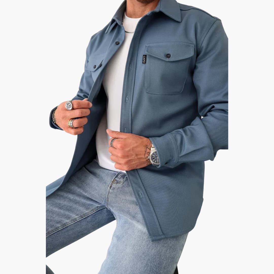 Luigi – Herren-Hemdjacke mit Knopfleiste