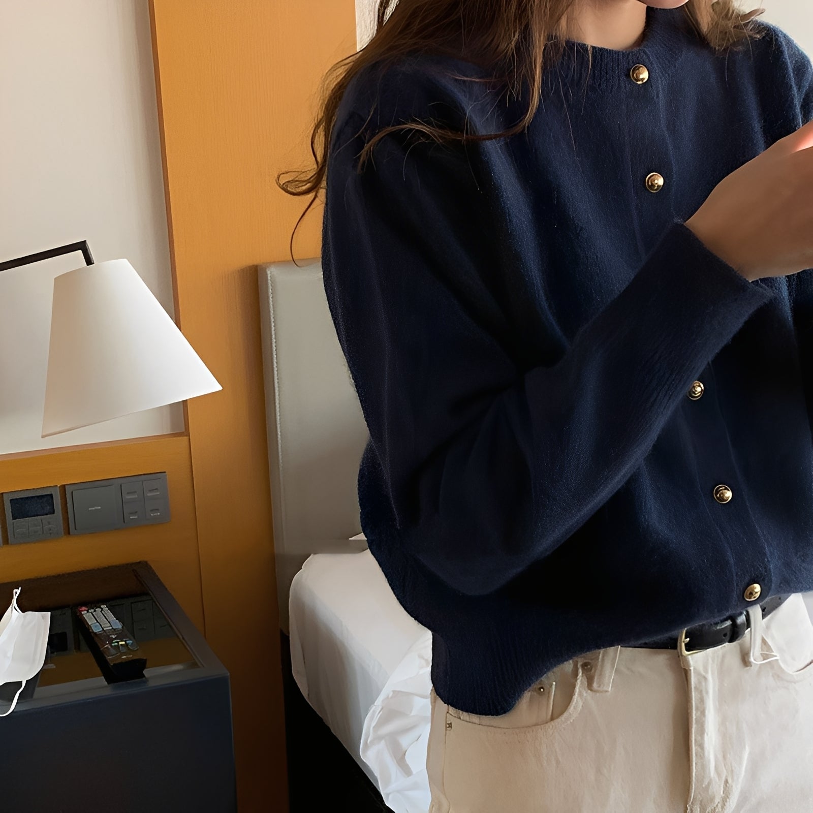 Eva – Lässiger Pullover-Mantel mit Rundhals