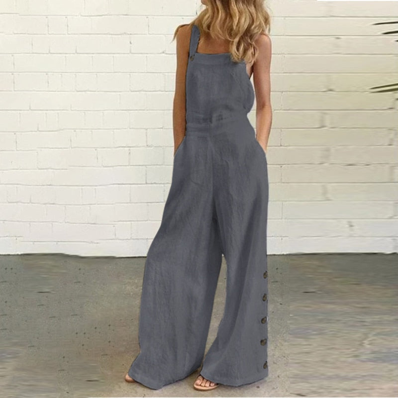 SleekStyle - Sommer-Overall mit weitem Bein