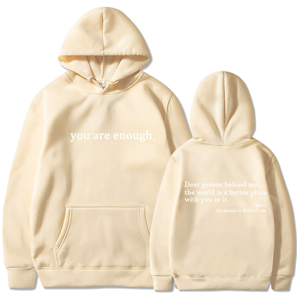Lieber Mensch hinter mir“ Unisex-Hoodie