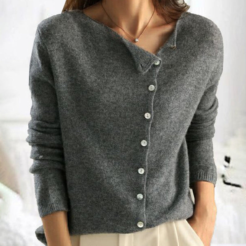 Vanessa – Leichte Strickjacke mit O-Ausschnitt