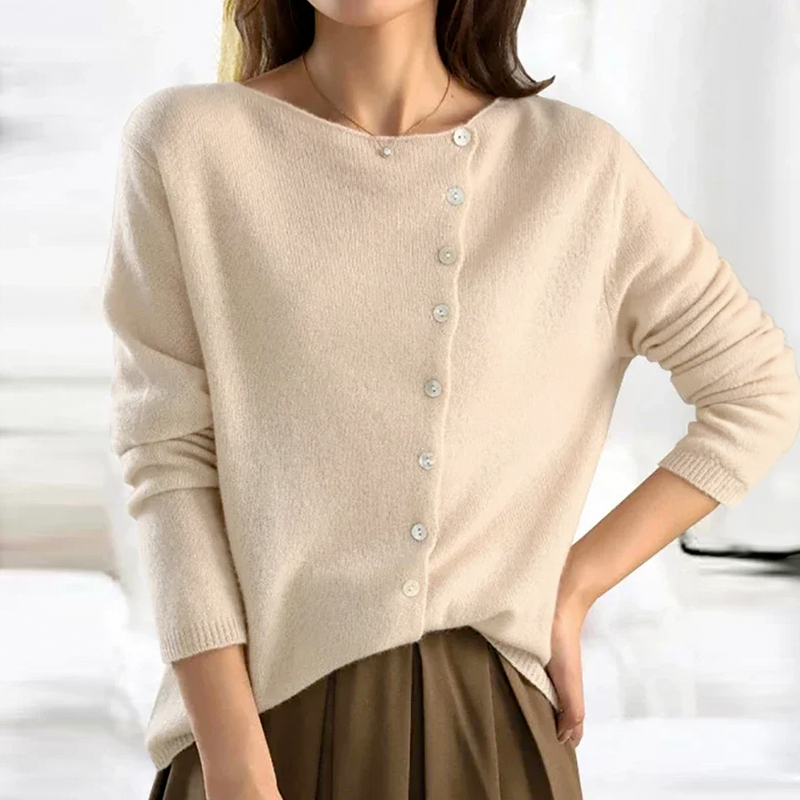 Vanessa – Leichte Strickjacke mit O-Ausschnitt