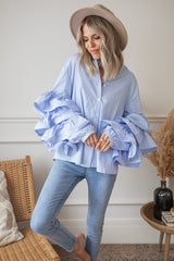 Soraya Stripe Blue - Blouse