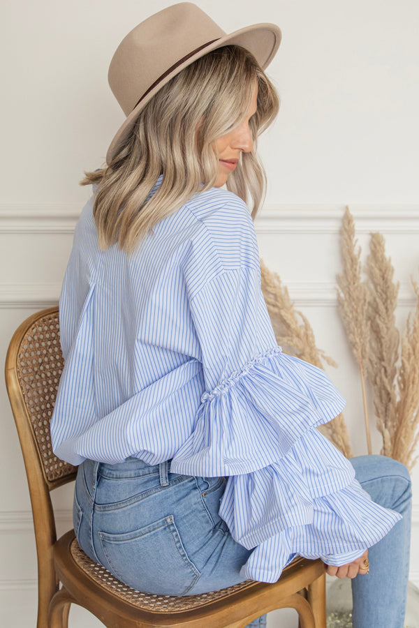 Soraya Stripe Blue - Blouse