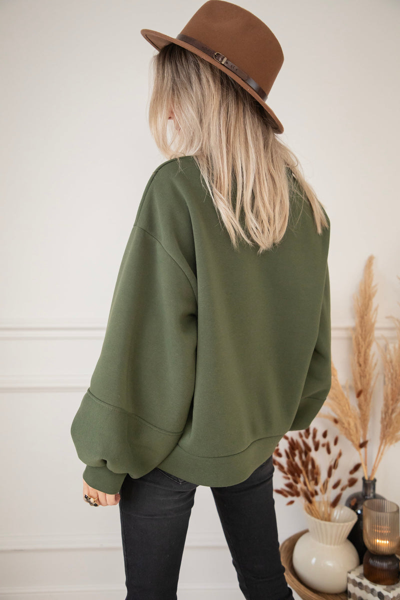 Snuggle Up  Kaki - Sweater