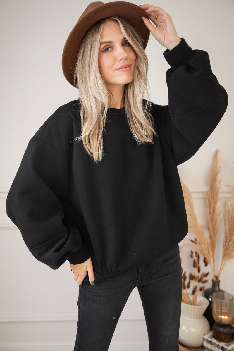 Snuggle Up Black - Sweater