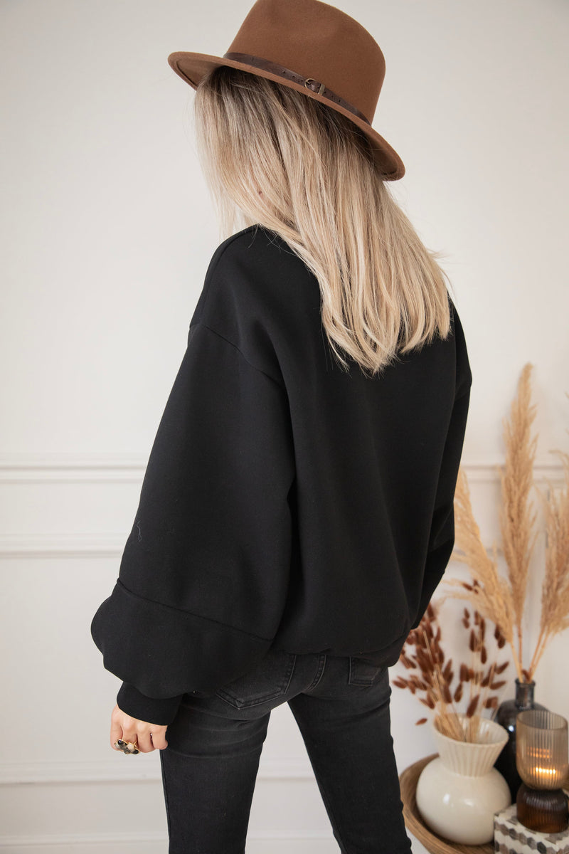 Snuggle Up Black - Sweater