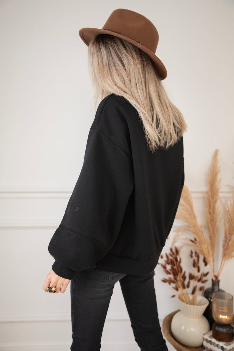 Snuggle Up Black - Sweater