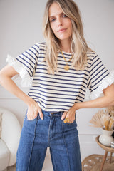 Saline Stripe Blue - T-Shirt