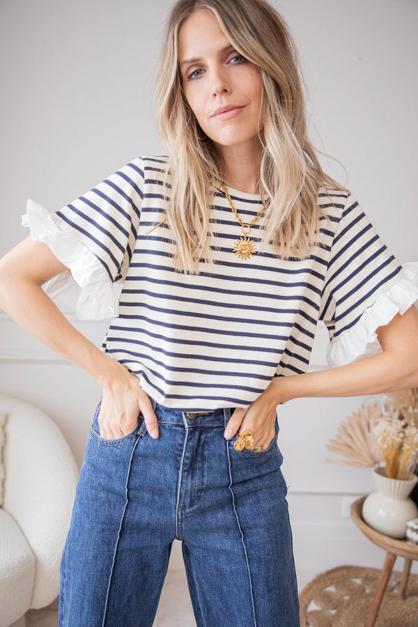 Saline Stripe Blue - T-Shirt