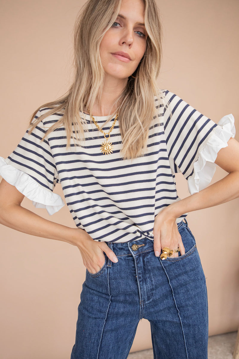 Saline Stripe Blue - T-Shirt