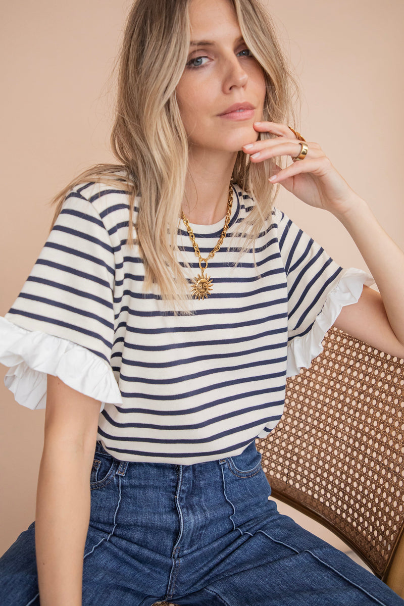 Saline Stripe Blue - T-Shirt