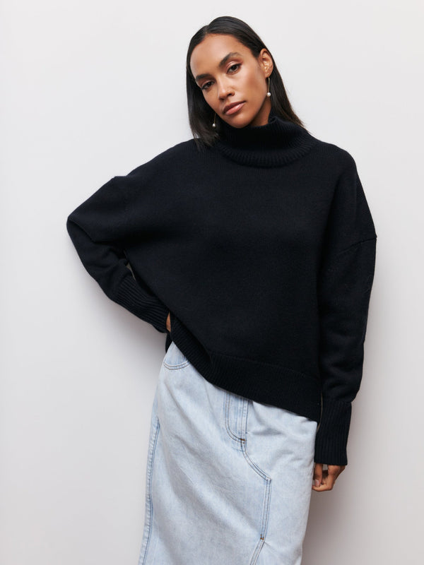 DAHLIA -Relaxed Knit Rollkragenpullover