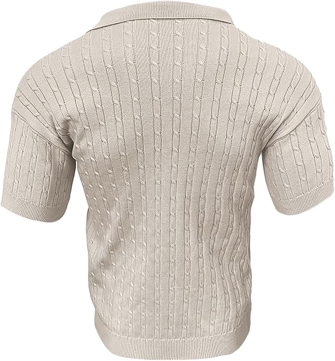 Achim - Lässig gestricktes Herrenhemd Sommer Khaki 3