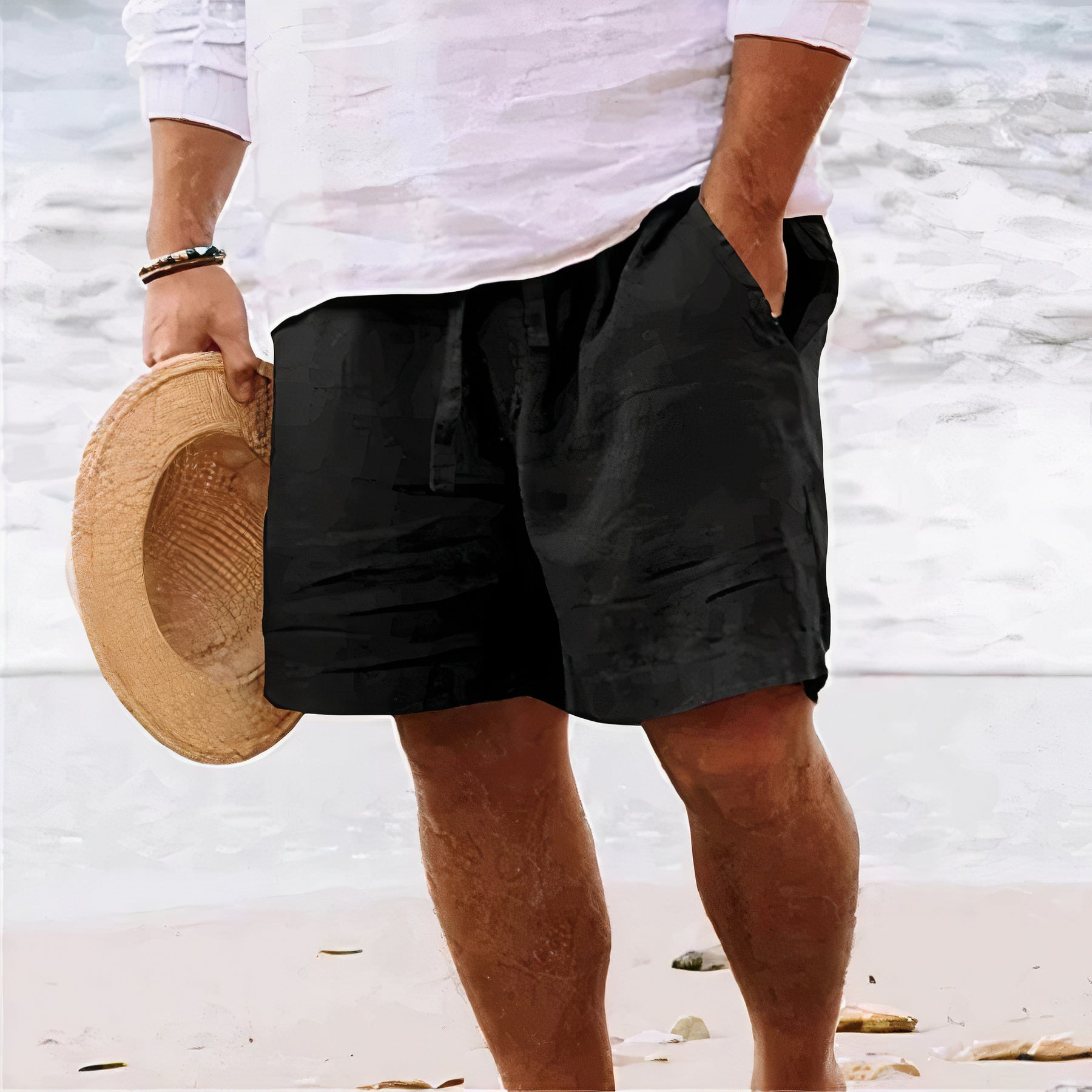 Achim – Atmungsaktive Leinen Shorts Für Herren Sommer 3